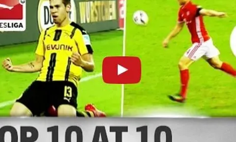 10 bàn thắng đẹp nhất sau 10 vòng đầu Bundesliga