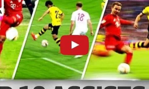 10 đường kiến tạo đỉnh nhất Bundesliga mùa 2015/16