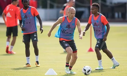 Robben, Ribery tập cật lực dưới sự chỉ đạo của Ancelotti
