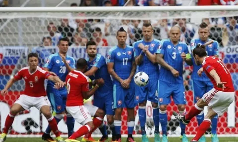 Bale sút phạt đẹp mắt, xứ Wales nhọc nhằn đánh bại Slovakia
