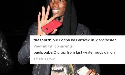 Sốc: Pogba đến Manchester là... giả