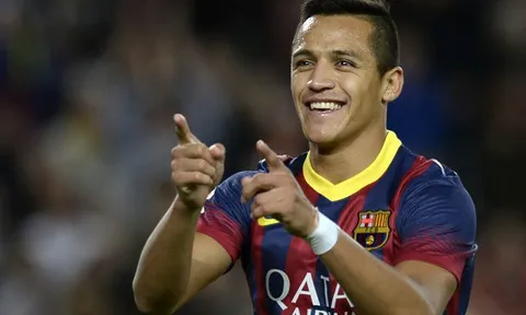 Alexis Sanchez thời còn khoác áo Barca