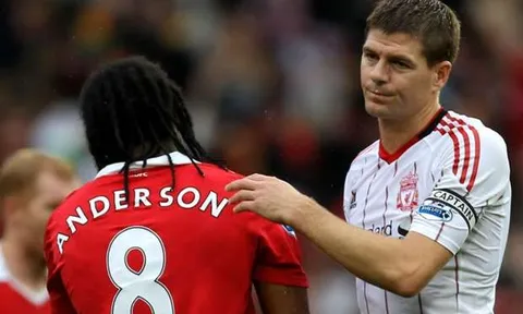 Anderson 'đá đểu' Gerrard: "Tôi 4 lần vô địch NHA cùng M.U"