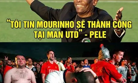 Ảnh chế: CĐV MU ‘nát lòng’ vì ‘Vua bóng đá’ trổ tài dự đoán; Fan Messi ‘rộng lượng’ cổ vũ CR7 vô địch