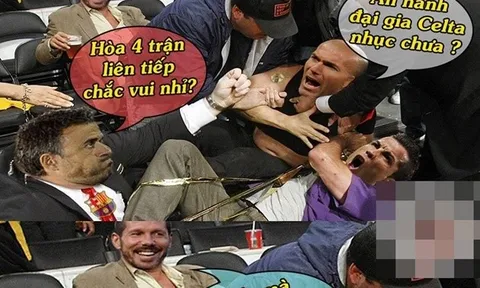 Ảnh chế: Simeone cười khảy nhìn Enrique “hỗn chiến” với Zizou; Lộ lý do Công Phượng quyết uốn xoăn cả quả đầu