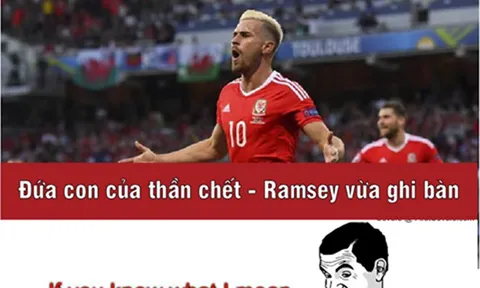 Ảnh chế: Xứ Bale hành hạ ‘U35’ Nga; ‘Thần chết’ Ramsey gieo rắc nỗi kinh hoàng