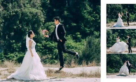 Ảnh cưới lãng mạn của cựu tiền vệ U23 Việt Nam và bạn gái