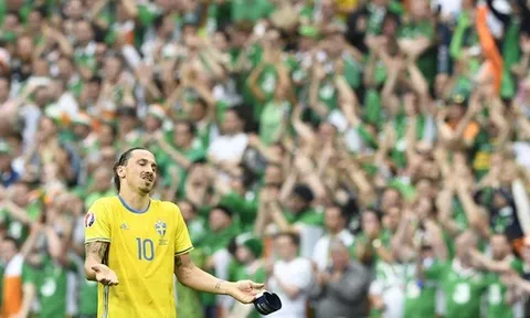 Ibrahimovic "chán nản" khi Thụy Điển chia điểm với CH Ireland