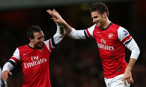 Arsenal trả giá vì vắng Cazorla, Giroud