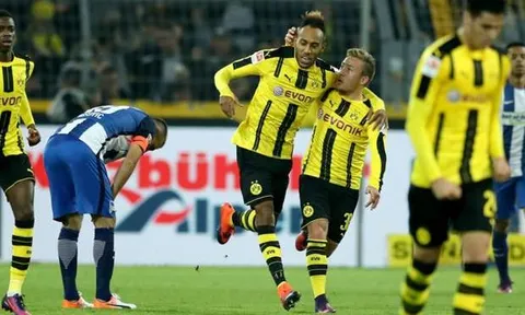 Aubameyang bỏ lỡ penalty, Dortmund chia điểm cùng Hertha đầy kịch tính