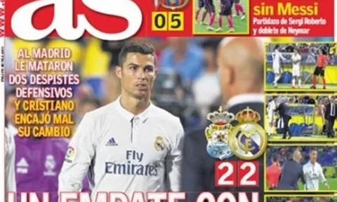 Báo Tây Ban Nha chê trách Ronaldo