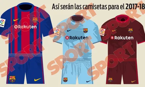 Lộ diện áo đấu mới của Barcelona mùa giải 2017-2018