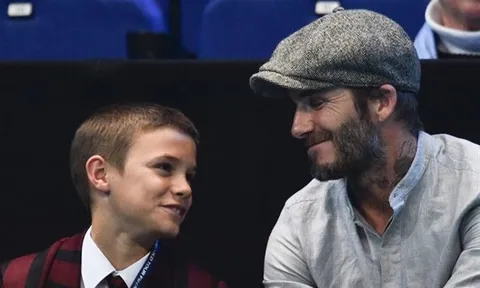 Beckham 'trốn vợ' dắt quý tử đi xem quần vợt