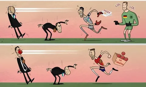 Biếm họa Ramos và Buffon gây họa cho đội nhà
