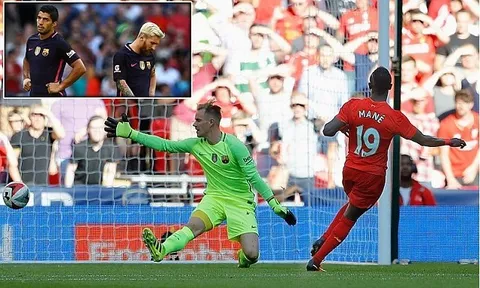 'Bom tấn' Sadio Mane tỏa sáng, Liverpool thảm sát Barcelona