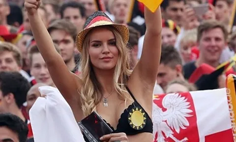 Bóng hồng đọ sắc trên khán đài vòng 1/8 EURO 2016