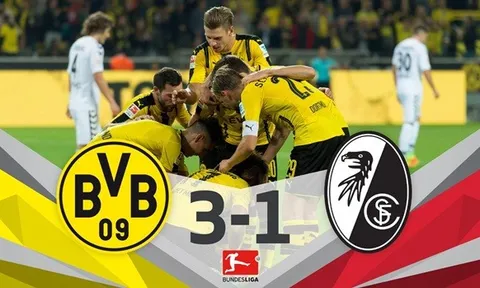 Borussia Dortmund 3-1 Freiburg (Vòng 5 Bundesliga)