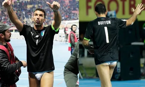 Cận cảnh: Mặc mỗi quần lót, Buffon khiến fan nữ "tím mặt"