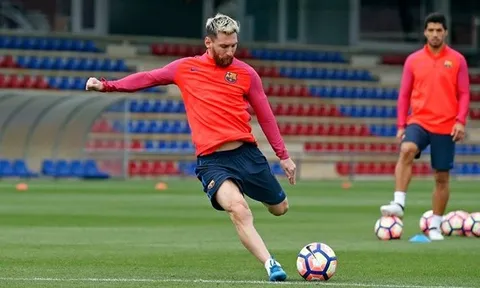 Cận cảnh: Messi và đồng đội liên tục phô diễn kỹ thuật, chờ hạ Atletico