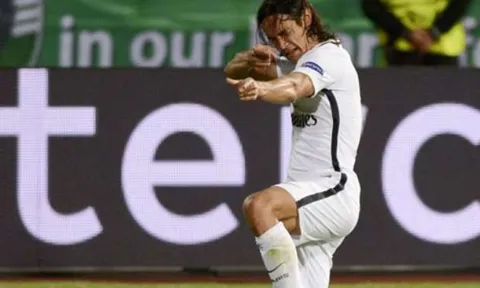 Cavani lập cú đúp, PSG giành trọn 3 điểm trên sân Ludogorets