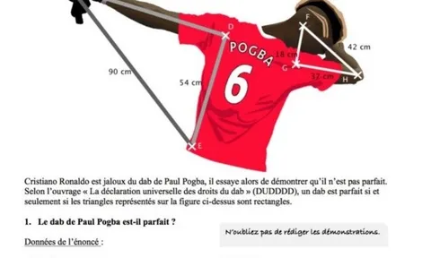 Choáng với đề thi toán về Paul Pogba