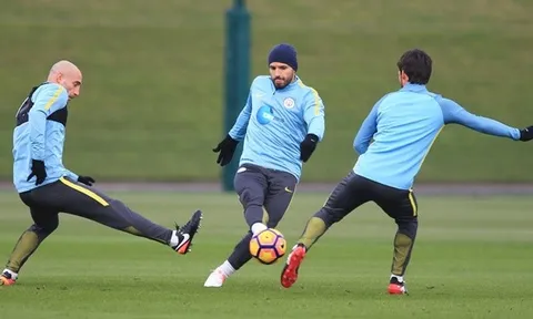 Chùm ảnh: Aguero, Yaya Toure cười tươi trước đại chiến Chelsea