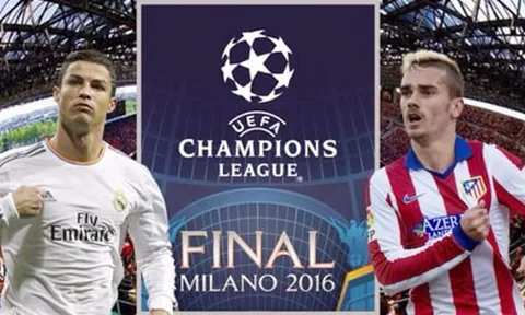Chung kết Champions League 2016 giữa Real và Atletico