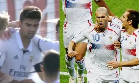 Con trai Zidane tái hiện cú panenka kinh điển của bố