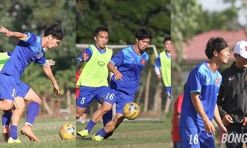 Công Phượng nỗ lực trên sân tập tìm suất đá chính ở ĐT Việt Nam