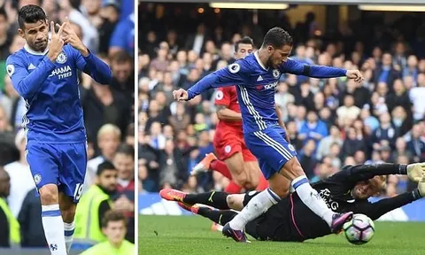 Costa, Hazard, Moses lập công, bầy cáo ăn no hành của Chelsea