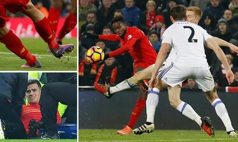 Coutinho lên cáng, Origi đem ngôi đầu về cho Liverpool