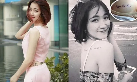 Hình xăm sau lưng Hòa Minzy có liên quan đến Công Phượng?