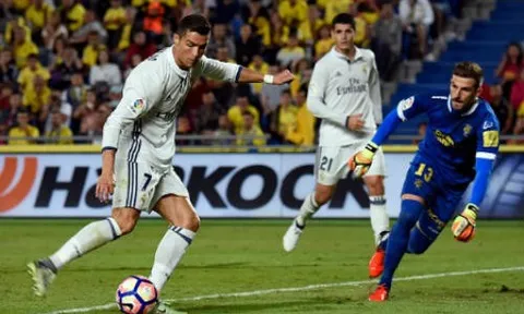 Cristiano Ronaldo bất lực trước hàng thủ Las Palmas