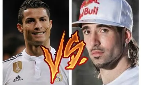 Cristiano Ronaldo đọ tài vua bóng đá đường phố Sean Garnier