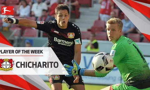Cú hat-trick của Chicharito vào lưới Mainz
