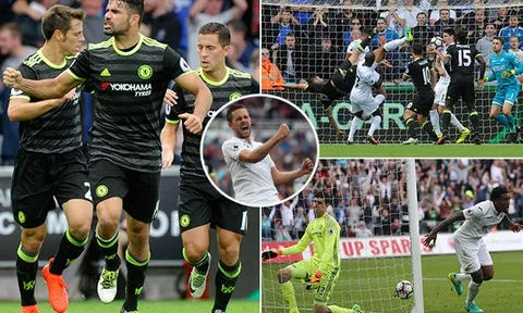 Diego Costa hóa người hùng, Chelsea thoát thua trước Swansea