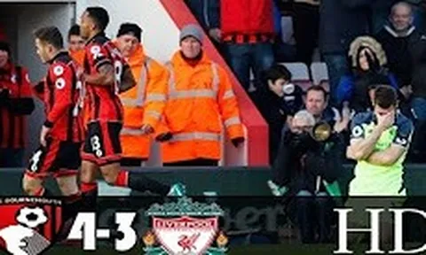 Diễn biến thất bại 3-4 của Liverpool trước Bournemouth
