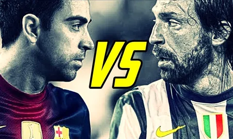 Đọ tài Andrea Pirlo vs Xavi Hernandez