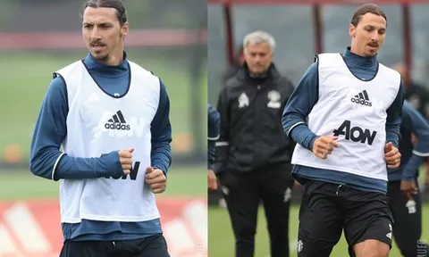 Buổi tập đầu tiên của Ibrahimovic tại Manchester United