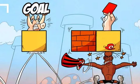 Hí họa Balotelli húc gạch ra thẻ đỏ khi chơi game Mario