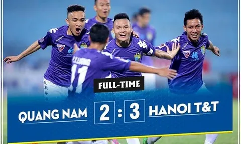 Thành Lương sút phạt đẳng cấp, Hà Nội T&T đánh bại QNK Quảng Nam