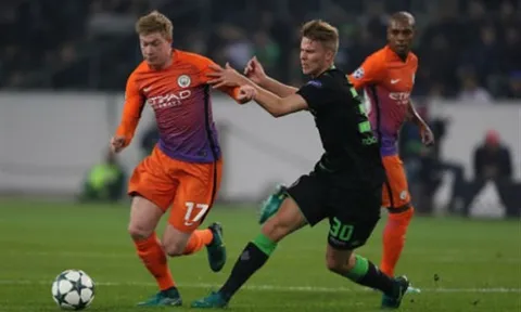 Hòa M’gladbach, Man City chính thức giánh vé đi tiếp