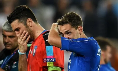 Buffon bật khóc nức nở ngày Italia bị loại khỏi EURO 2016