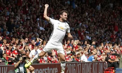 Juan Mata chơi cực hay vs Bournemouth