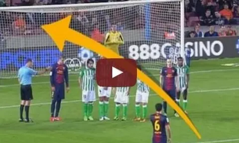 Khả năng sút phạt tinh quái của Lionel Messi