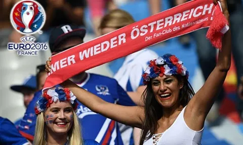 “Lác mắt” trước dàn CĐV nữ xinh đẹp của ĐT Iceland