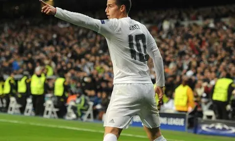Lần hiếm hoi ra sân của James Rodriguez vs Sporting Gijon