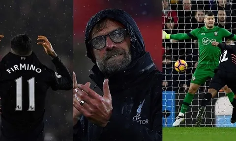 Liverpool của Jurgen Klopp bất lực rời St Mary's dưới cơn mưa tầm tã