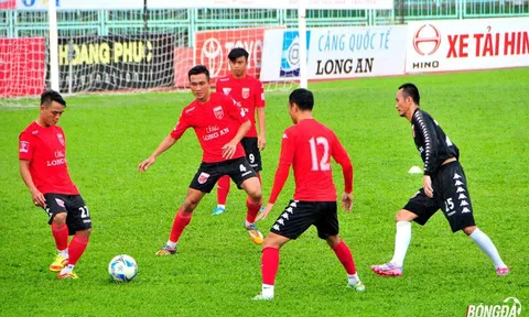 Đá tập không ngoại binh, Long An chuẩn bị trận play-off với Viettel