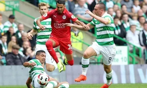 Riyad Mahrez đã bay đến London sau siêu phẩm vào lưới Celtic